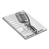 Mikrofon-personalisiertes lyrisches Buch (Rechte Seite)