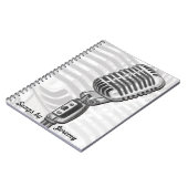 Mikrofon-personalisiertes lyrisches Buch (Linke Seite)