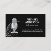 Mikrofon | Podcast Host Business Card Visitenkarte (Vorderseite)