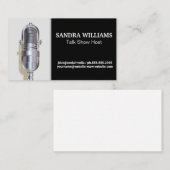 Mikrofon | Podcast Host Business Card Visitenkarte (Vorne/Hinten)