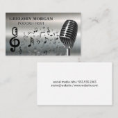 Mikrofon / Podcaster | Noten Visitenkarte (Vorne/Hinten)