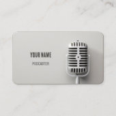 🎙️ Mikrofon-Podcaster-Talk Podcast anzeigen Visitenkarte (Vorderseite)