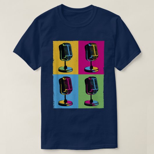 Mikrofon-Pop Art - Mikrofone für Künstler T-Shirt (Design vorne)