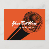 Mikrofon-Postkartenvorlage mit Logo-Grafik Postkarte (Vorderseite)