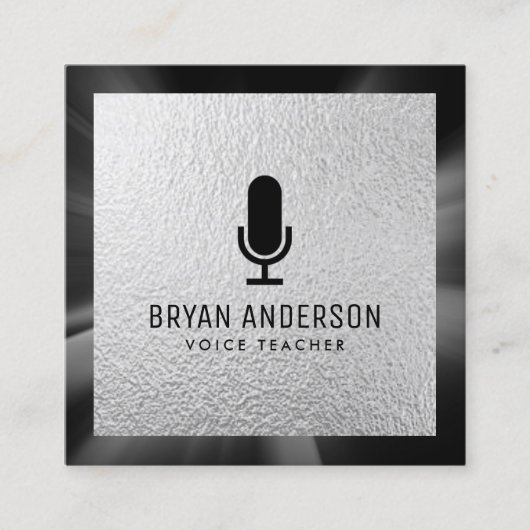 Mikrofon Quadratische Visitenkarte (Vorderseite)