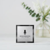 Mikrofon Quadratische Visitenkarte (Stehend Vorderseite)