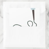 Mikrofon Rechteckiger Aufkleber (Tasche)