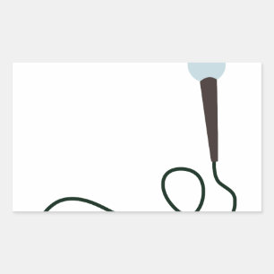 Mikrofon Rechteckiger Aufkleber