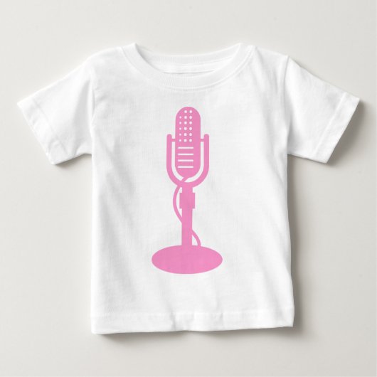 Mikrofon - Rosa Baby T-shirt (Vorderseite)