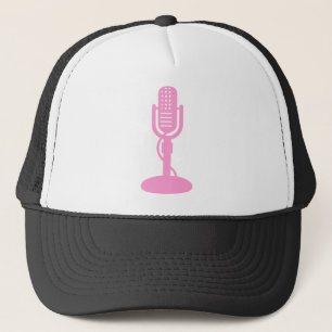 Mikrofon - Rosa Truckerkappe