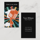 Mikrofon-Sängermusik Visitenkarte (Vorne/Hinten)