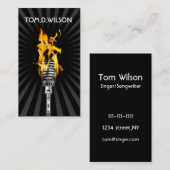 Mikrofon-Sängermusik Visitenkarte (Vorne/Hinten)