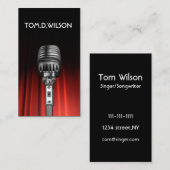 Mikrofon-Sängermusik Visitenkarte (Vorne/Hinten)
