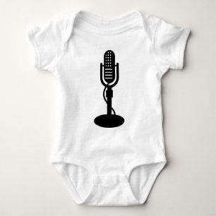 Mikrofon - Schwarz Baby Strampler
