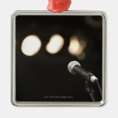 Mikrofon und Scheinwerfer Silbernes Ornament (Vorne)