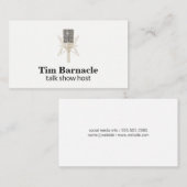 Mikrofon/Unterhaltung/Podcast Visitenkarte (Vorne/Hinten)