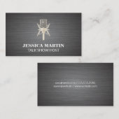 Mikrofon/Unterhaltung/Podcast Visitenkarte (Vorne/Hinten)