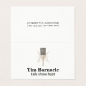 Mikrofon/Unterhaltung/Podcast Visitenkarten (Außenseite Aufgefaltet)