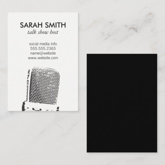 Mikrofon/Unterhaltung Visitenkarte (Vorne/Hinten)