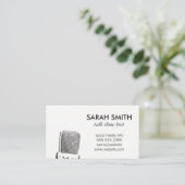 Mikrofon/Unterhaltung Visitenkarte (Stehend Vorderseite)