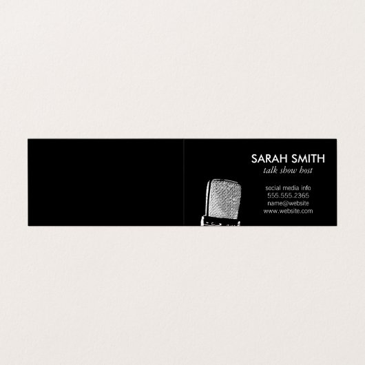 Mikrofon/Unterhaltung Visitenkarten (Außenseite Aufgefaltet)