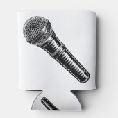 Mikrofon, Vintager Holzschnitt, graviert Dosenkühler (Rückseite)