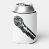 Mikrofon, Vintager Holzschnitt, graviert Dosenkühler (Kanne Rückseite)