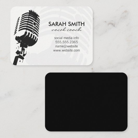 Mikrofon Visitenkarte (Vorne/Hinten)