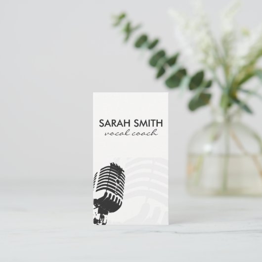 Mikrofon Visitenkarte (Stehend Vorderseite)