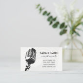 Mikrofon Visitenkarte (Stehend Vorderseite)