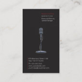 Mikrofon-Visitenkarte Visitenkarte (Rückseite)