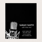 Mikrofon | Vlogger | Podcast Visitenkarten (Außenseite Aufgefaltet)