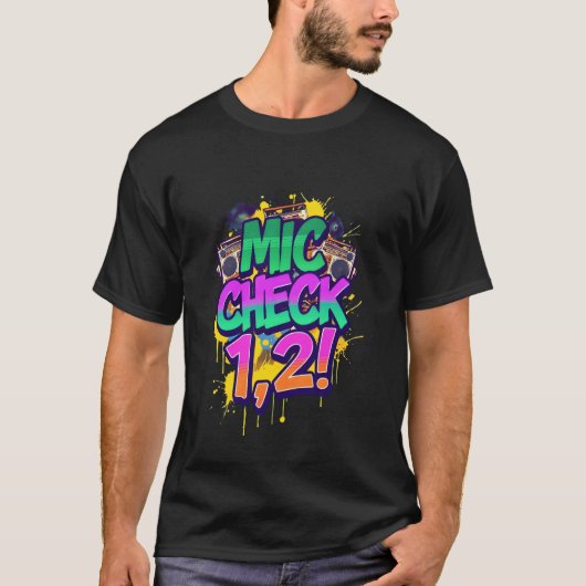 Mikrofoncheck 1, 2! T-Shirt (Vorderseite)