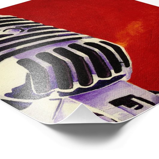 Mikrofongrafik Fotodruck (Ecke)