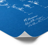 Mikrofonpatent - Blueprint Poster (Ecke)