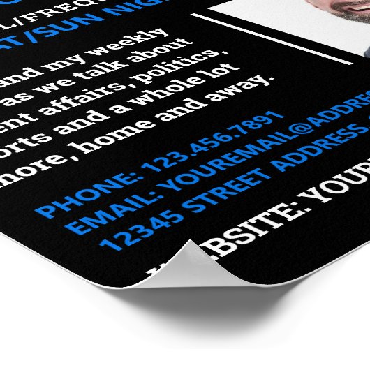 Mikrofonsymbol, Podcaster, Podcast-Werbung Poster (Ecke)