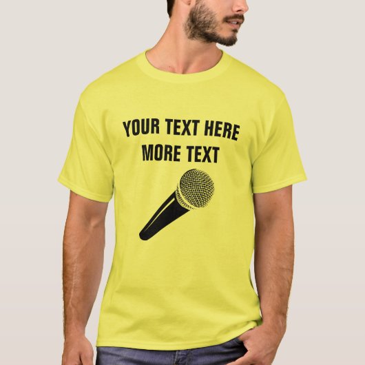 Mikrofont-shirt für singenParty karoake Musik T-Shirt (Vorderseite)