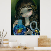 Mikrokosmos: Galaxy ART PRINT Big eye lowbrow Art Poster (Küche)