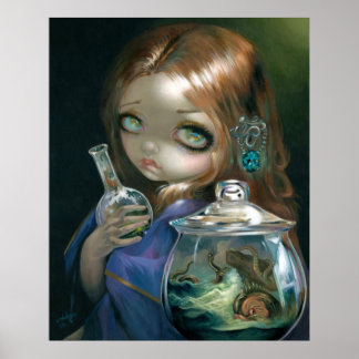 Mikrokosmos: Meeresmonster ART DRUCKEN Pop Surreal Poster