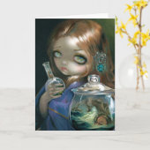 "Mikrokosmos: Meeresungeheuer" Grußkarte Karte (Gelbe Blume)