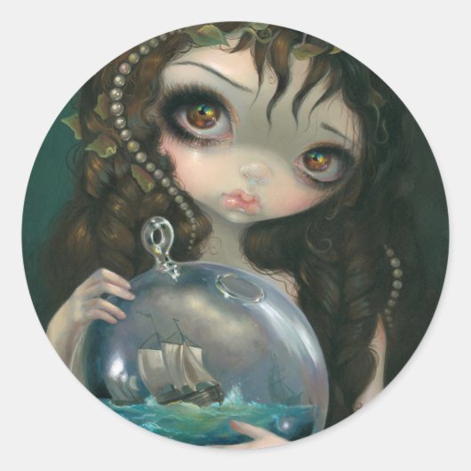 "Mikrokosmos: Seascape"-Aufkleber Runder Aufkleber (Vorderseite)