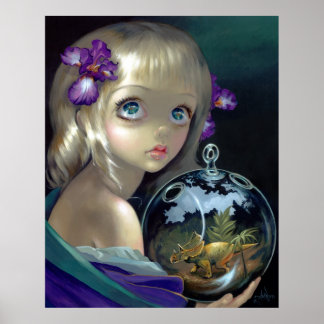 Mikrokosmos: Triceratops ART PRINT Zauberrealismus Poster