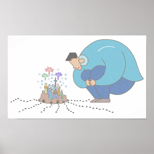 Mikrokosmos zu deinen Füßen. Poster (Vorne)
