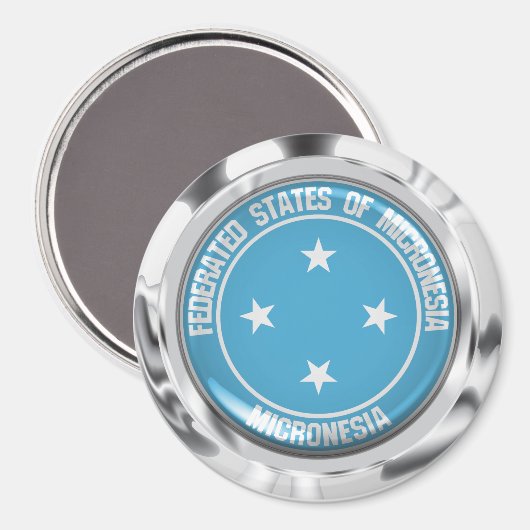 Mikronesia Round Emblem Magnet (Vorderseite/Rückseite)