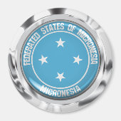 Mikronesia Round Emblem Magnet (Vorne)