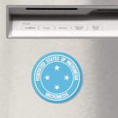 Mikronesia Round Emblem Magnet (In Situ (Geschirrspüler))