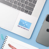 Mikronesien Aufkleber (Laptop mit iPhone)