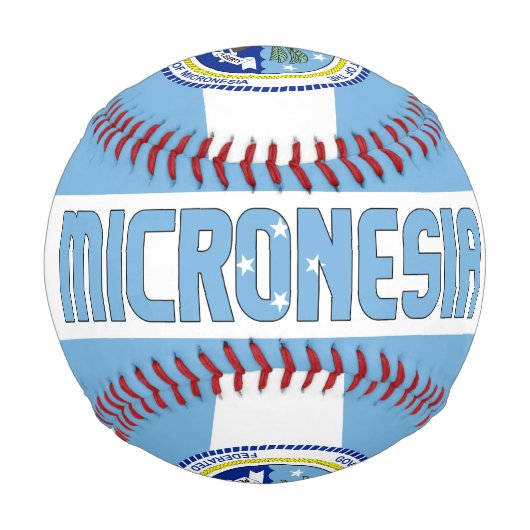 Mikronesien Flag und Coat of Arms Patriotic Baseball (Vorderseite)