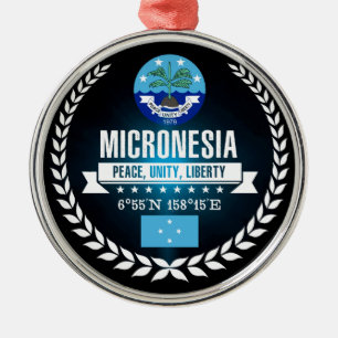 Mikronesien Silbernes Ornament