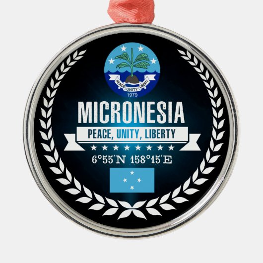 Mikronesien Silbernes Ornament (Vorne)